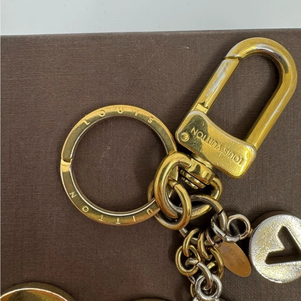 Louis Vuitton Two-Tone LV Malletage Blossom Bag Charm Keyring